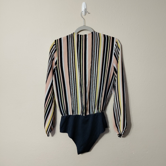 Boohoo Striped Bodysuit Size 8 - Picture 2 of 3